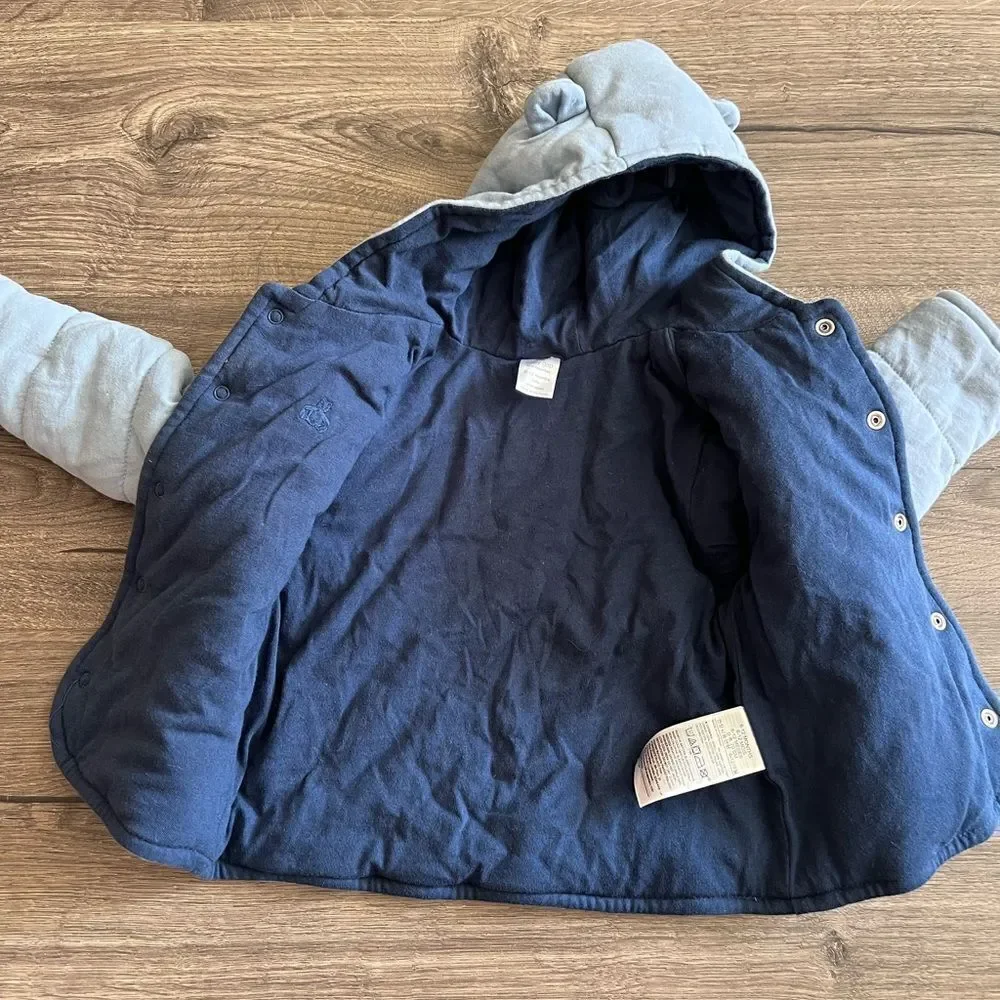 Gap Reversible Blue /Navy Kids Baby Hoodie size 6-12 mo